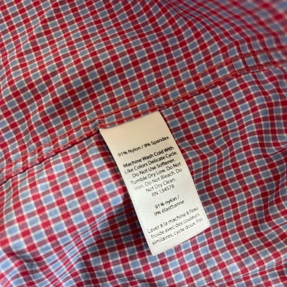 Vineyard Vines Boys Whale Button Up Long Sleeve Performance Shirt Size 7